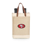 San Francisco 49ers - Pinot Jute 2 Bottle Insulated Wine Bag