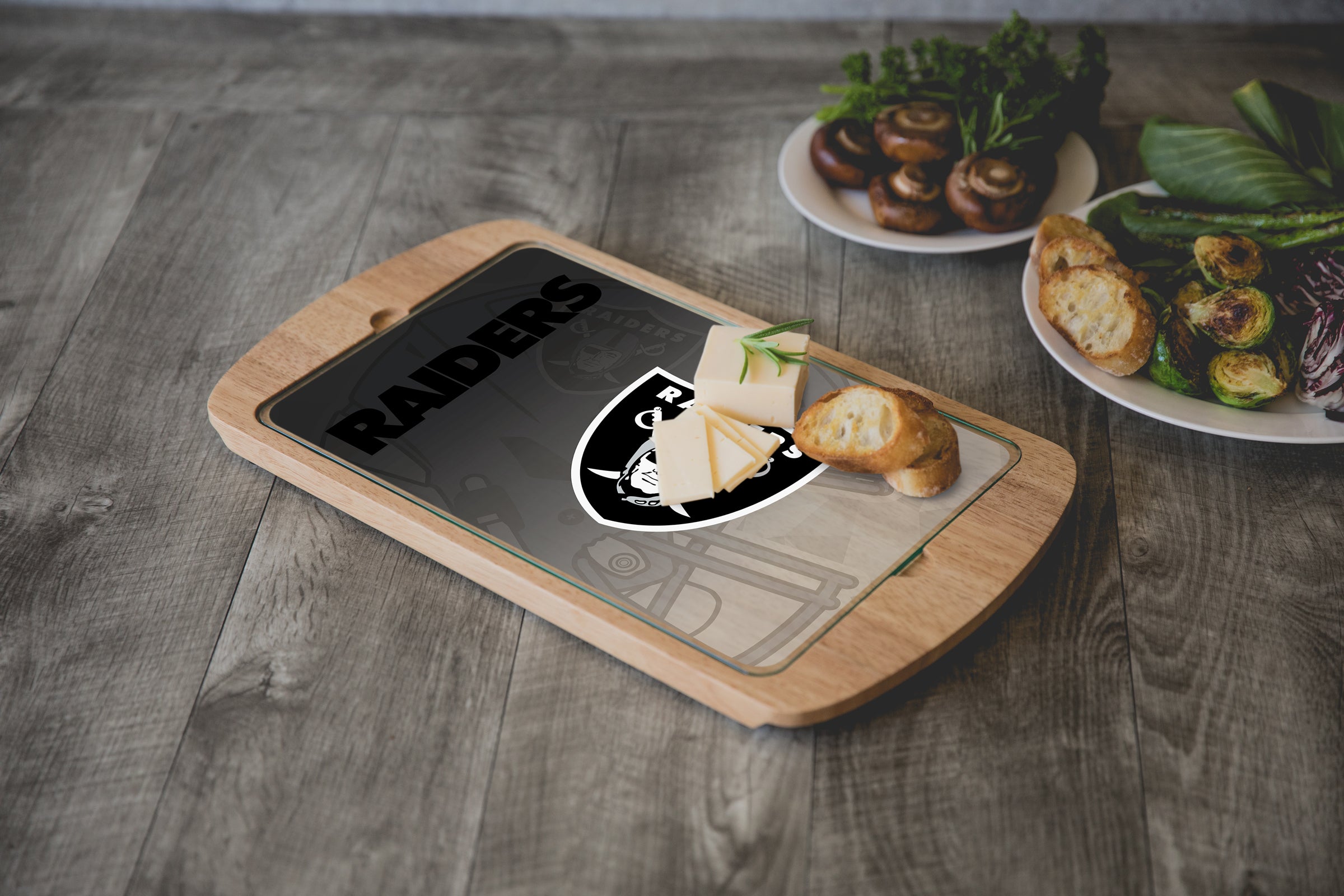Las Vegas Raiders - Billboard Glass Top Serving Tray