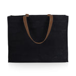 Market Waxed Canvas Tote with Leatherette Handles