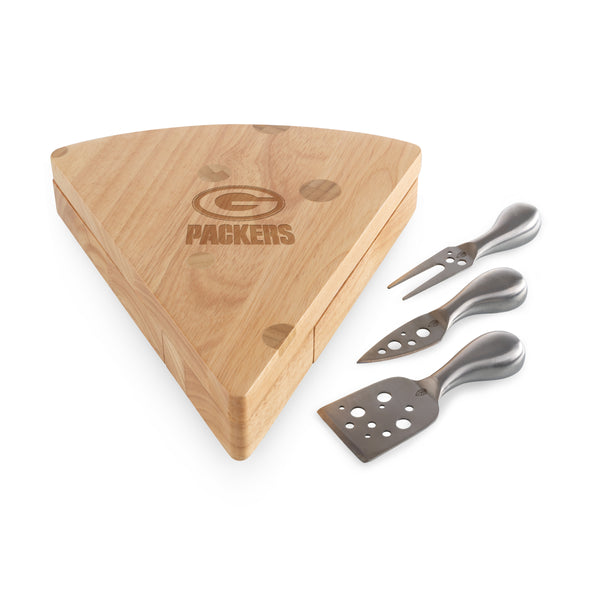 Green Bay Packers - Swiss Cheese Cutting Board & Tools Set-Picnic Time Family of Brands