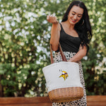 Minnesota Vikings - Pico Willow and Canvas Lunch Basket-Picnic Time Family of Brands
