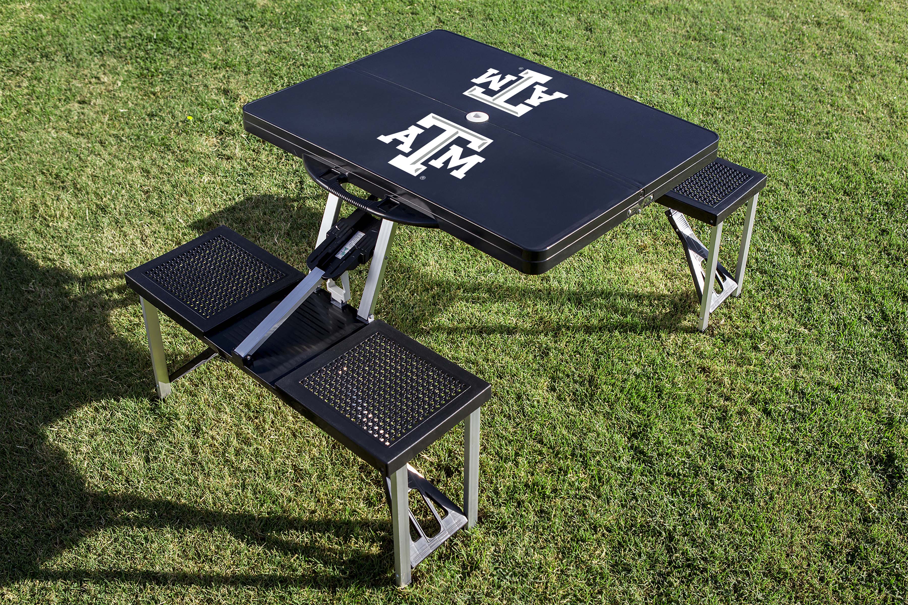 Texas A&M Aggies - Picnic Table Portable Folding Table with Seats-Picnic Time Family of Brands