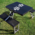 Texas A&M Aggies - Picnic Table Portable Folding Table with Seats-Picnic Time Family of Brands