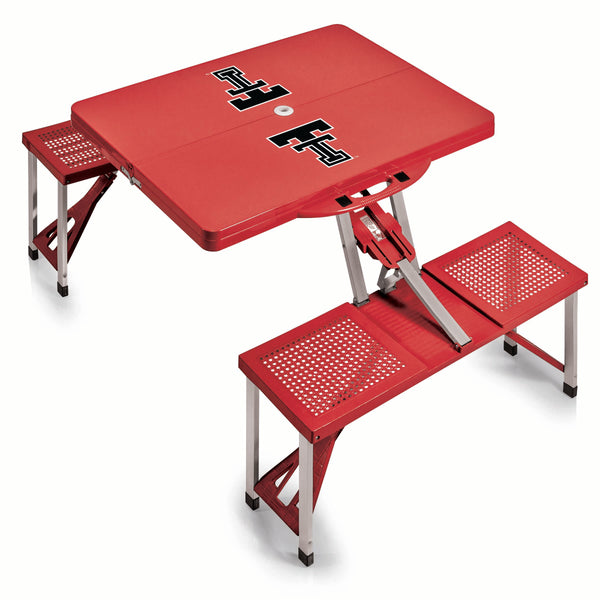 Texas Tech Red Raiders - Picnic Table Portable Folding Table with Seats-Picnic Time Family of Brands
