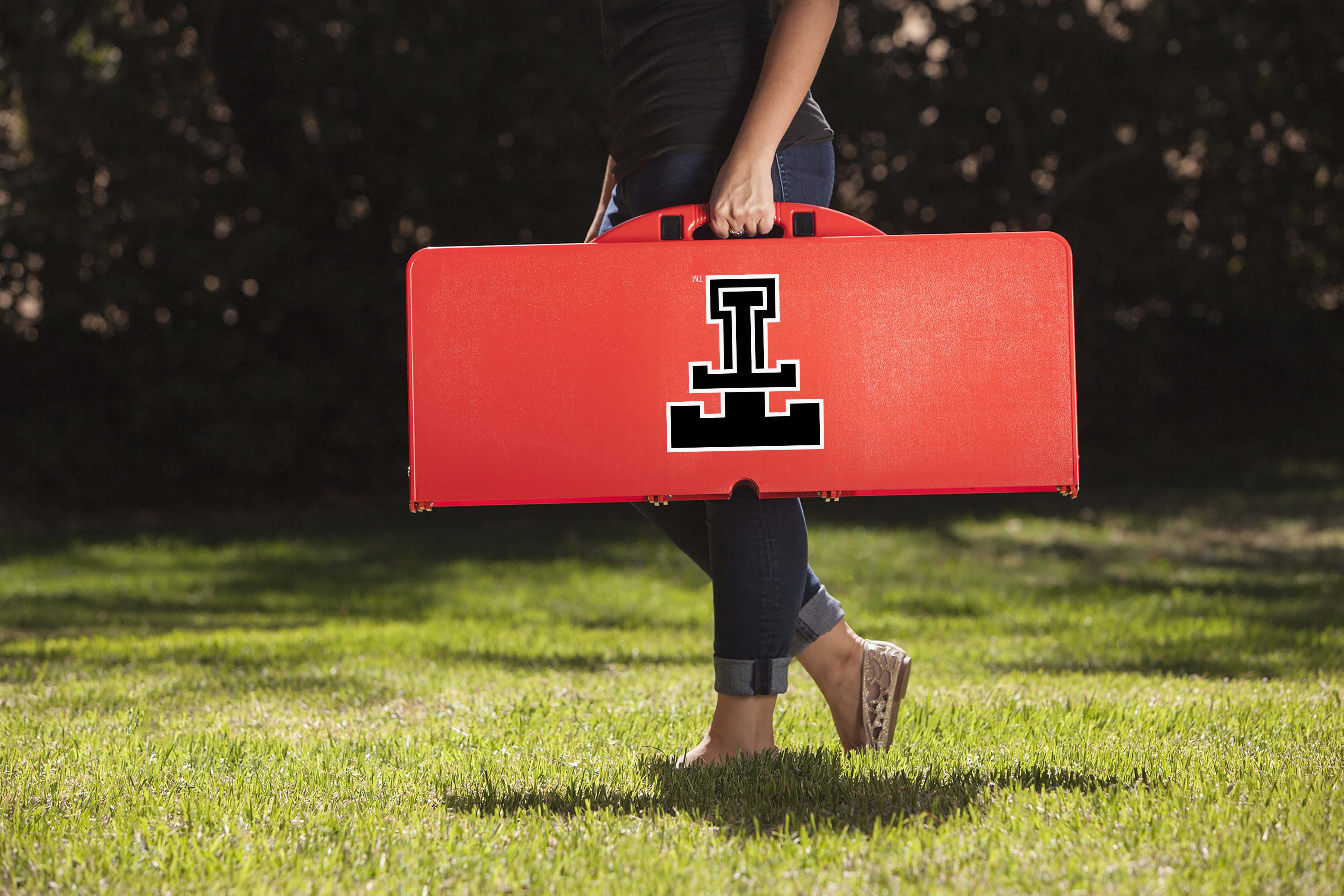 Texas Tech Red Raiders - Picnic Table Portable Folding Table with Seats-Picnic Time Family of Brands