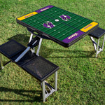 Minnesota Vikings Football Field - Picnic Table Portable Folding Table with Seats