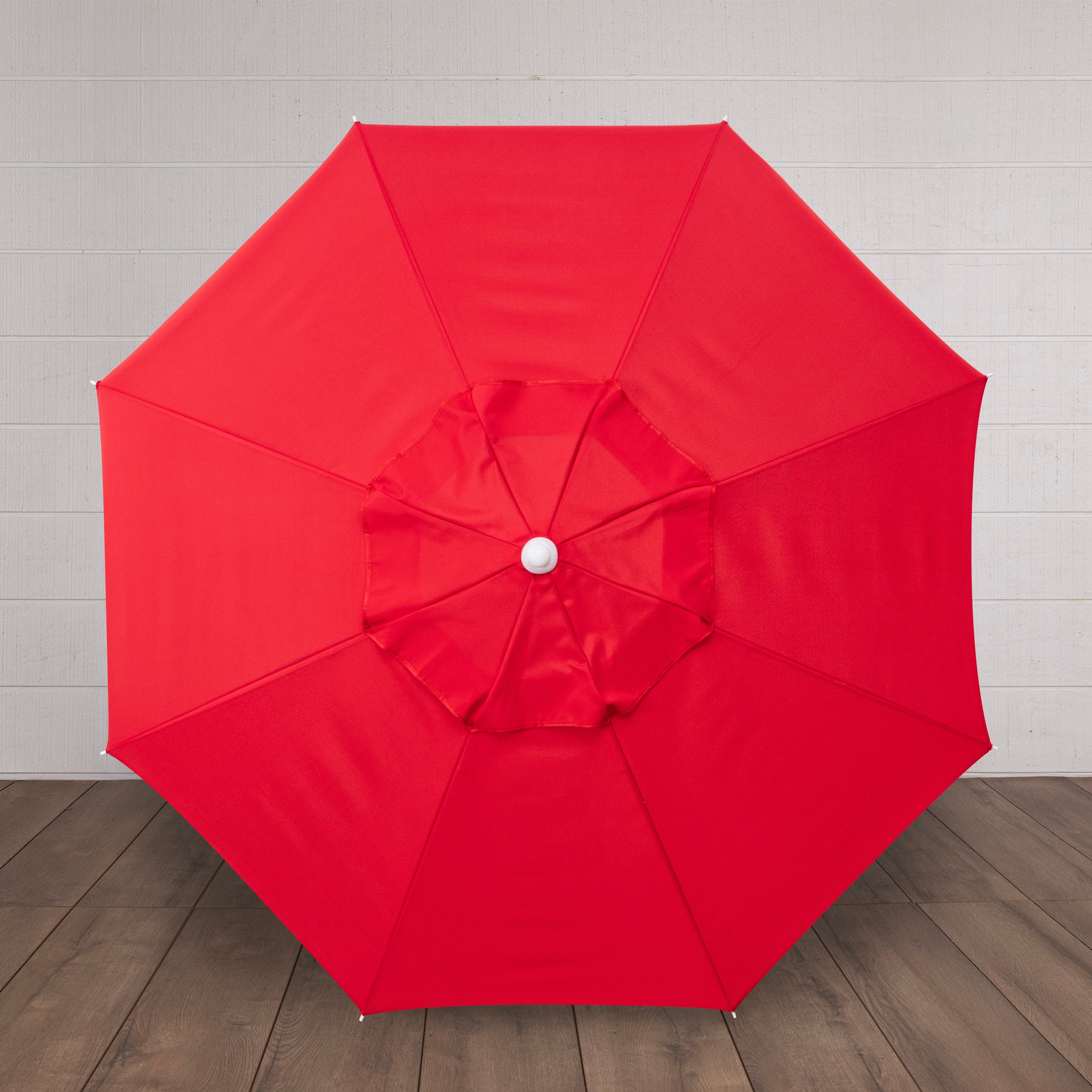 folding patio umbrella Picnic Time Portable Beach Umbrella, Red, 5.5'