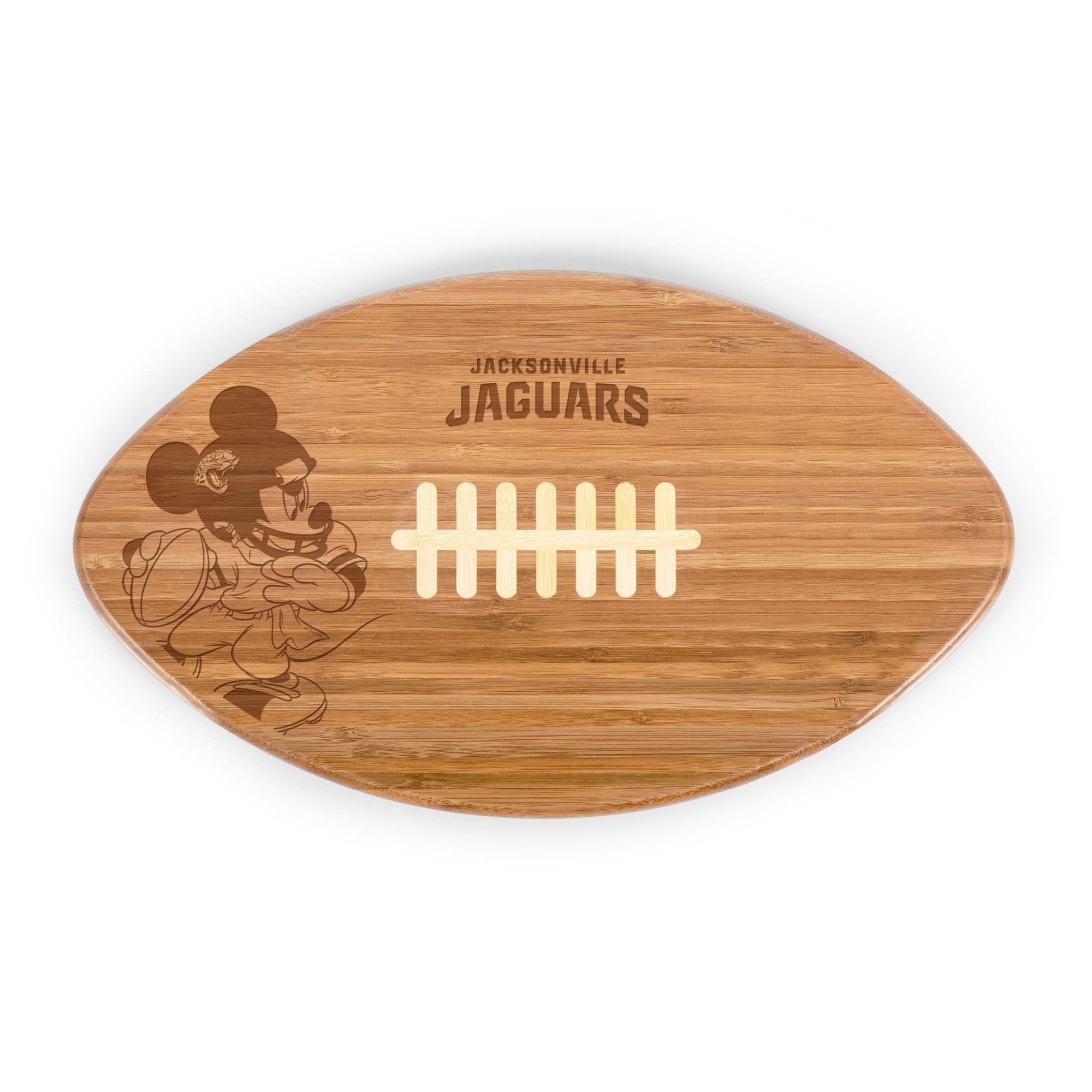 Jacksonville Jaguars Mickey Mouse - Touchdown! Football Cutting Board & Serving Tray