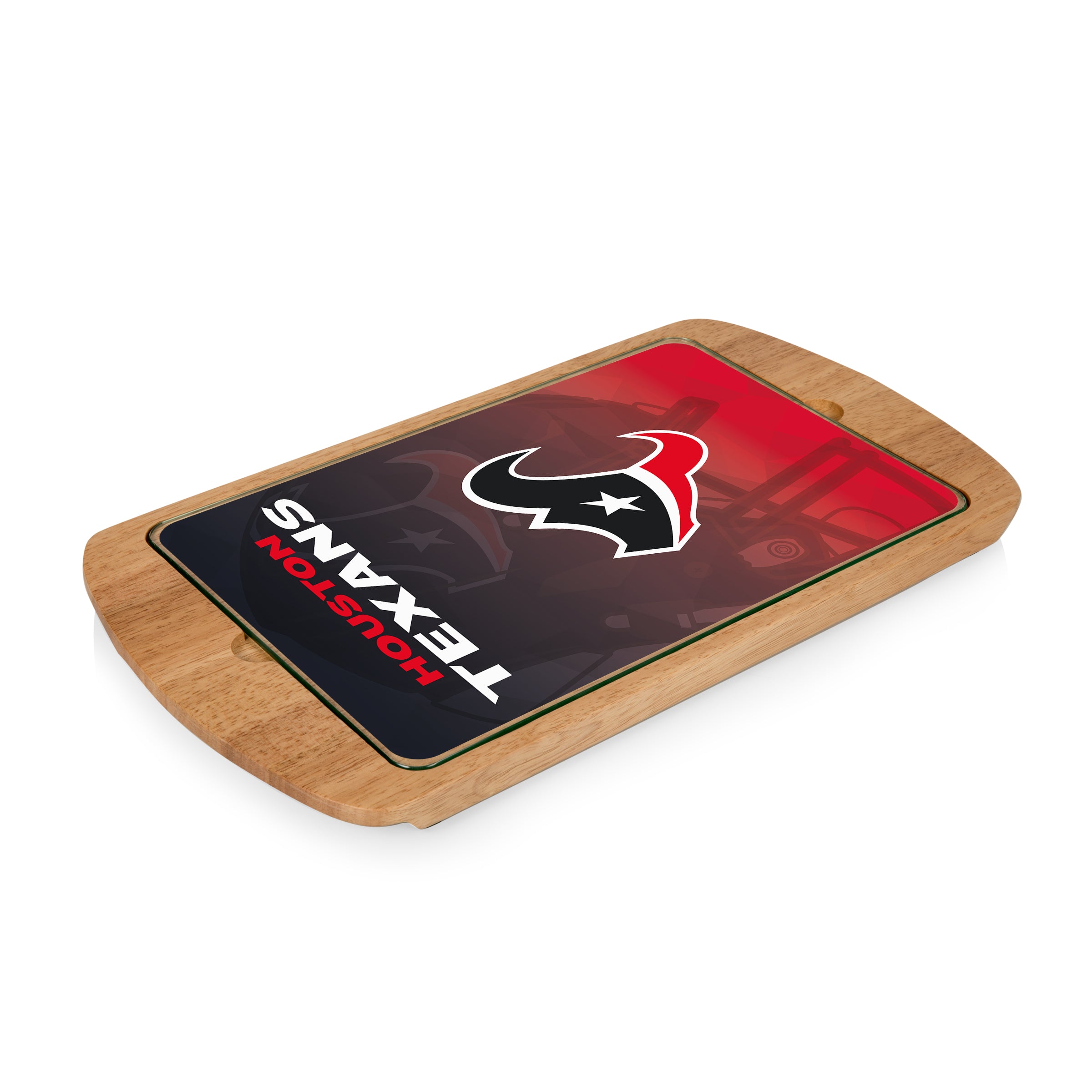 Houston Texans - Billboard Glass Top Serving Tray-Picnic Time Family of Brands