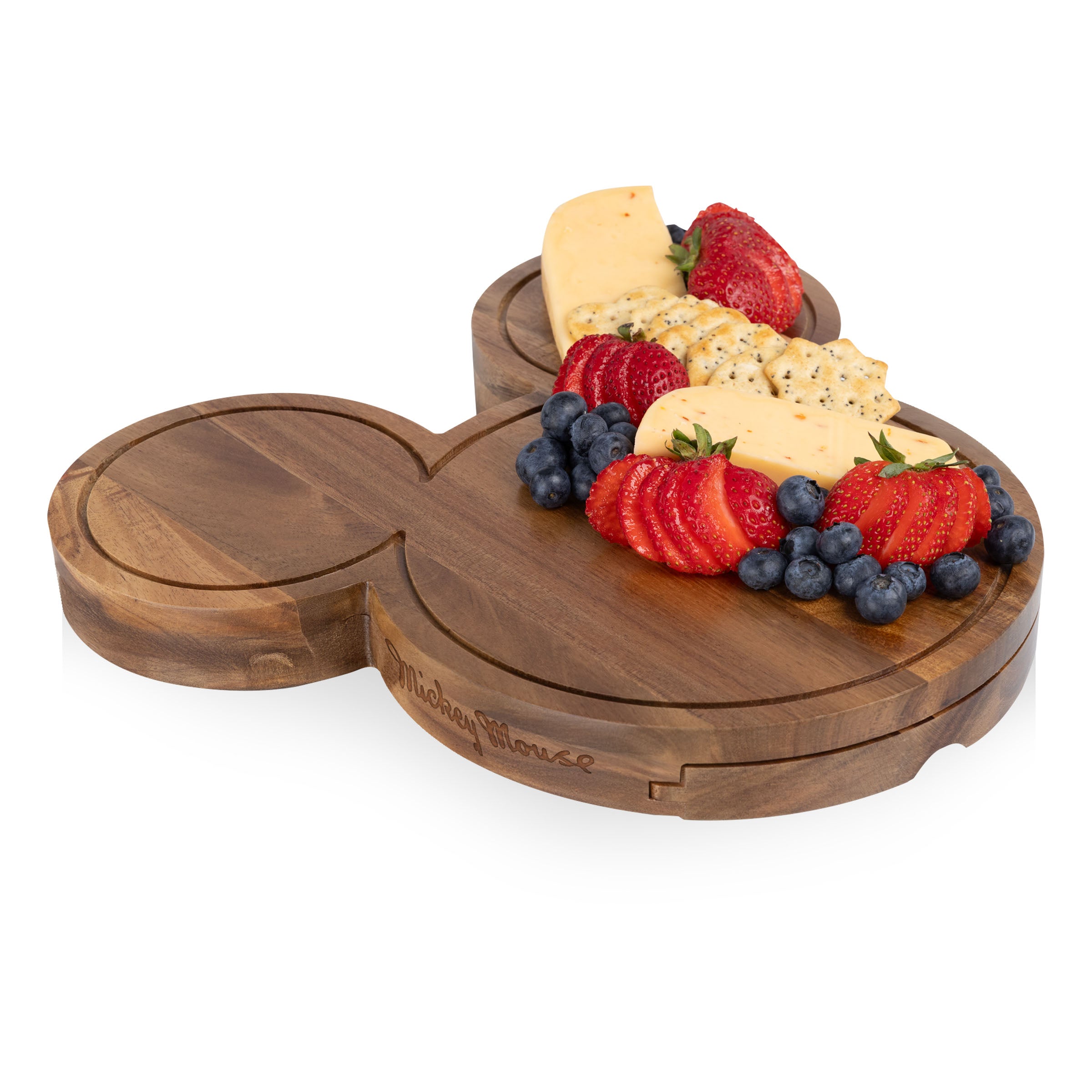 Mickey Mouse - Mickey Mouse Head Shaped Acacia Cheese Board with Tools