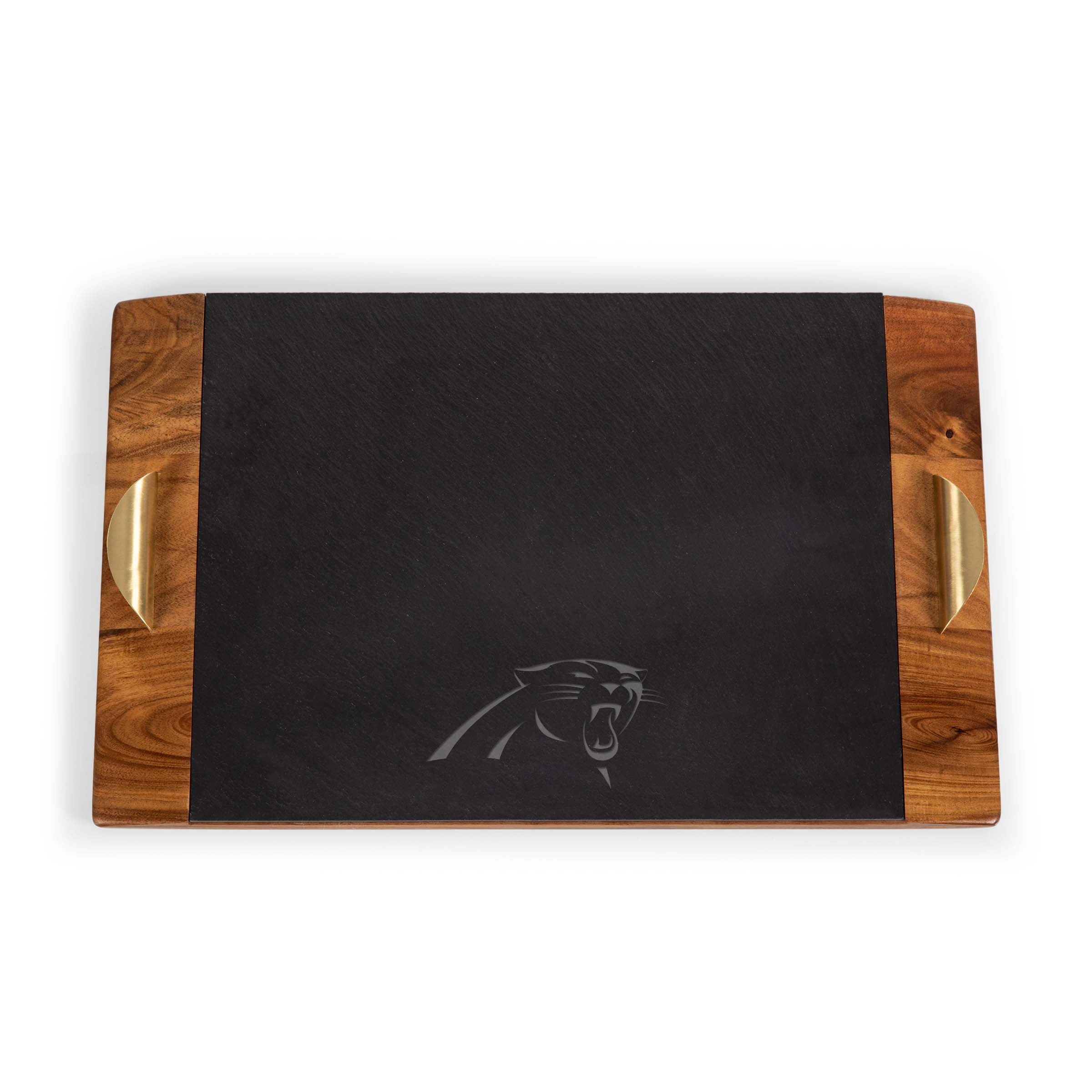 Carolina Panthers - Covina Acacia and Slate Serving Tray-Picnic Time Family of Brands