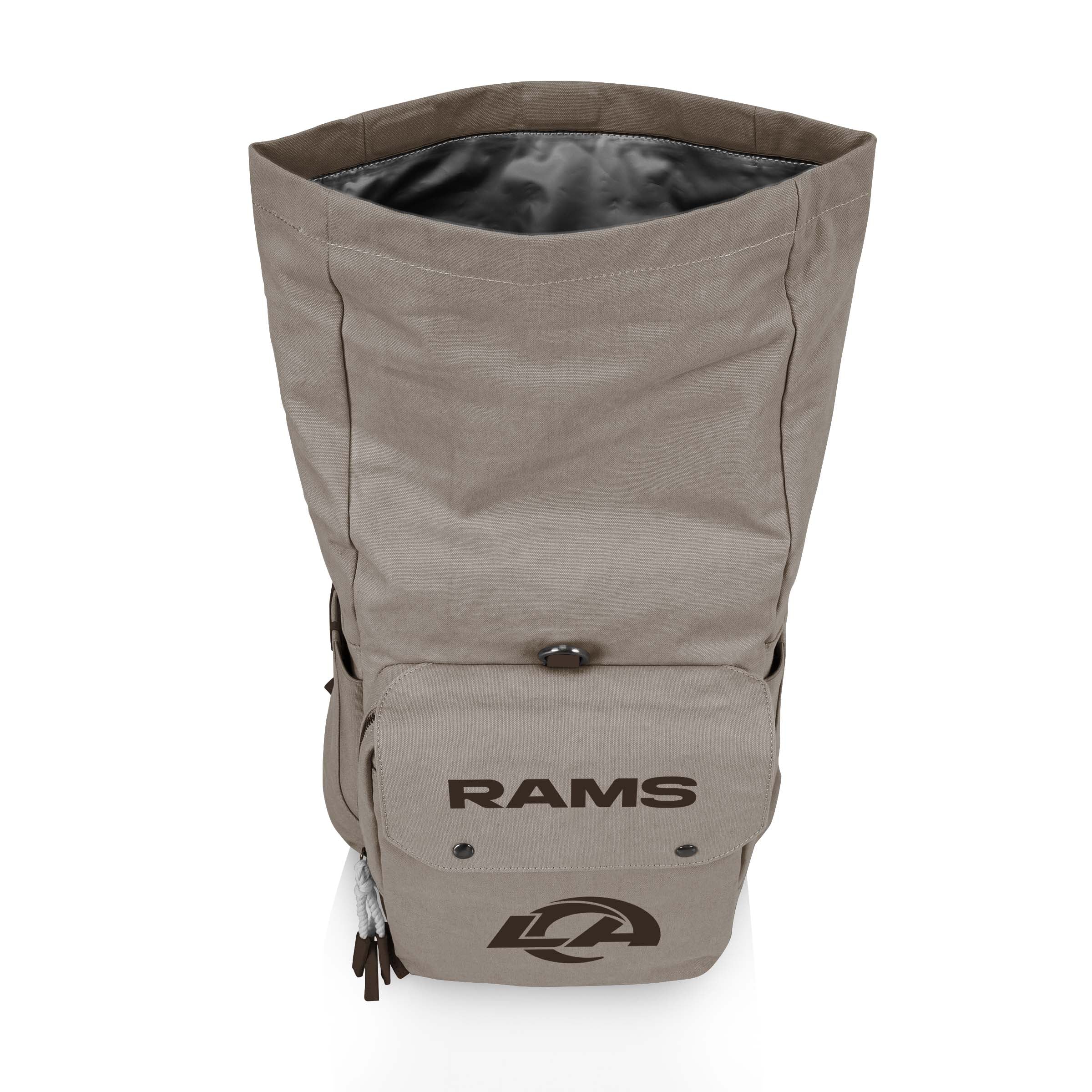 Los Angeles Rams - Carmel Roll Top Picnic Backpack Cooler-Picnic Time Family of Brands