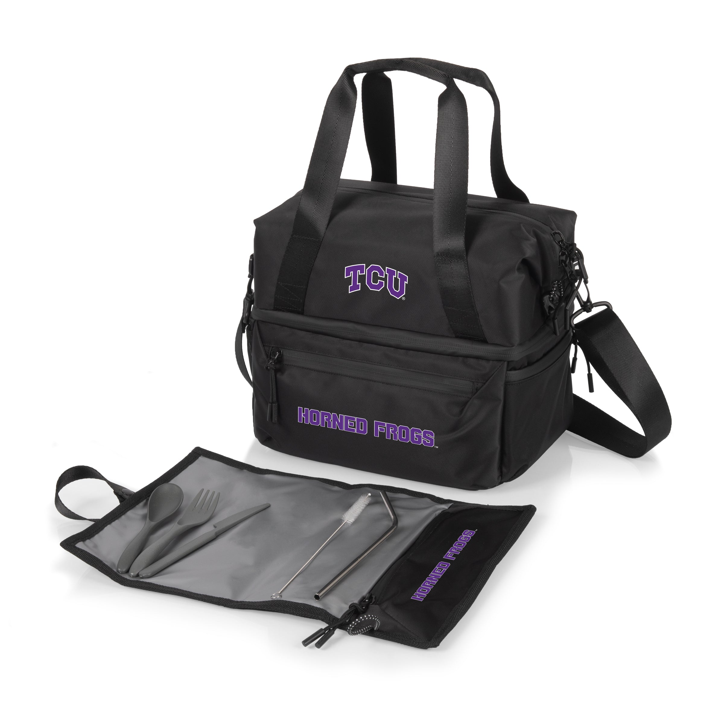 TCU Horned Frogs - Tarana Recycled Lunch Bag Cooler with Utensils