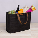 Market Waxed Canvas Tote with Leatherette Handles