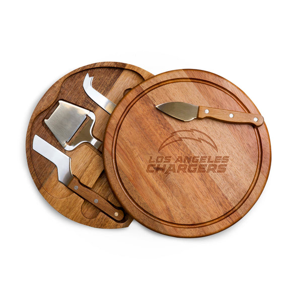 Los Angeles Chargers - Acacia Circo Cheese Cutting Board & Tools Set-Picnic Time Family of Brands