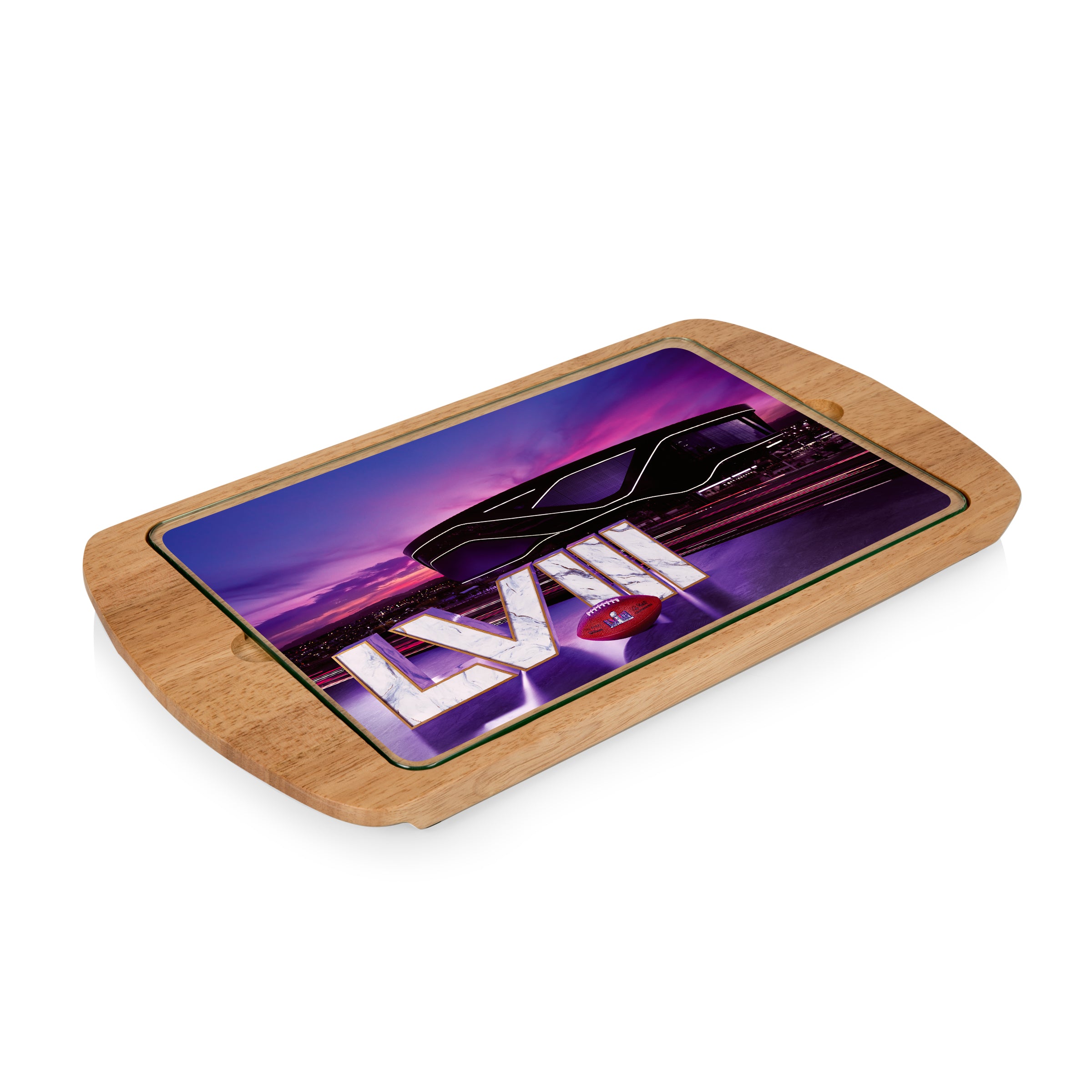 Super Bowl 58 - Billboard Glass Top Serving Tray-Picnic Time Family of Brands