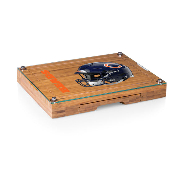 Chicago Bears - Concerto Glass Top Cheese Cutting Board & Tools Set
