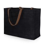 Market Waxed Canvas Tote with Leatherette Handles