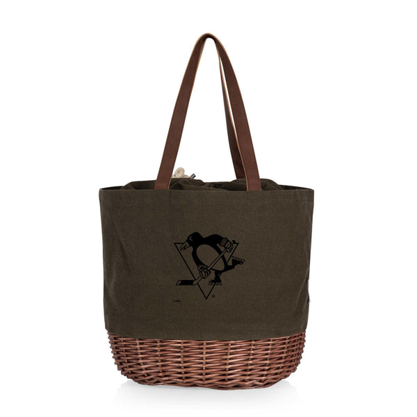 Pittsburgh Penguins - Coronado Canvas and Willow Basket Tote