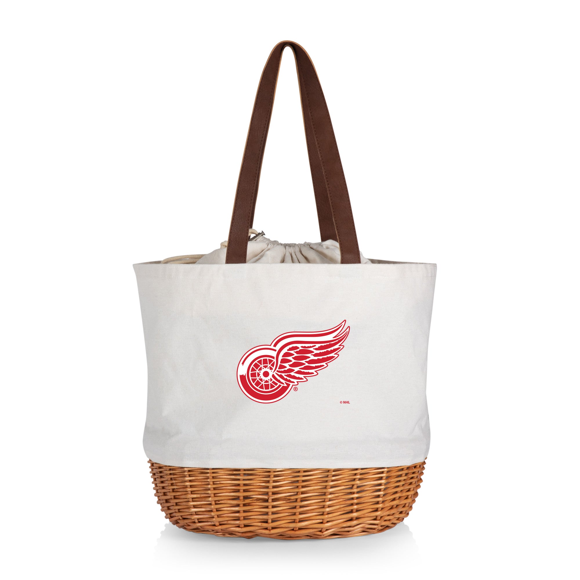 Detroit Red Wings - Coronado Canvas and Willow Basket Tote