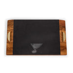 Acacia Wood & Slate Black with Gold Accents