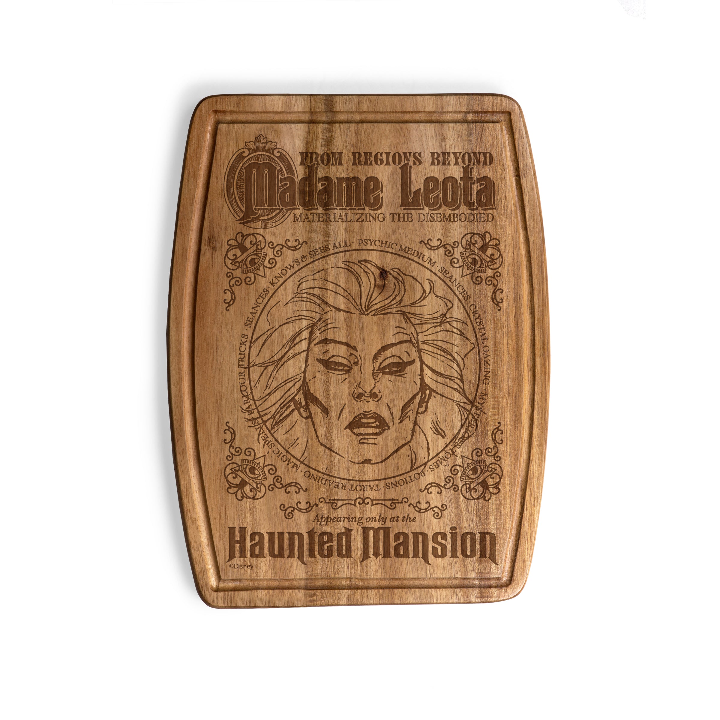 Haunted Mansion - Ovale Acacia Cutting Board-Picnic Time Family of Brands