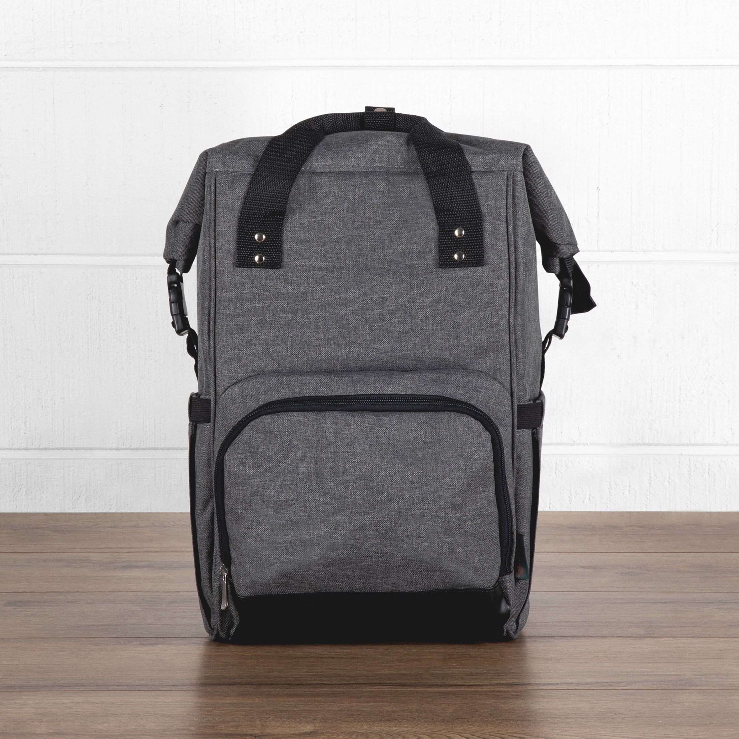 On The Go Roll-Top Backpack Cooler Heathered Gray