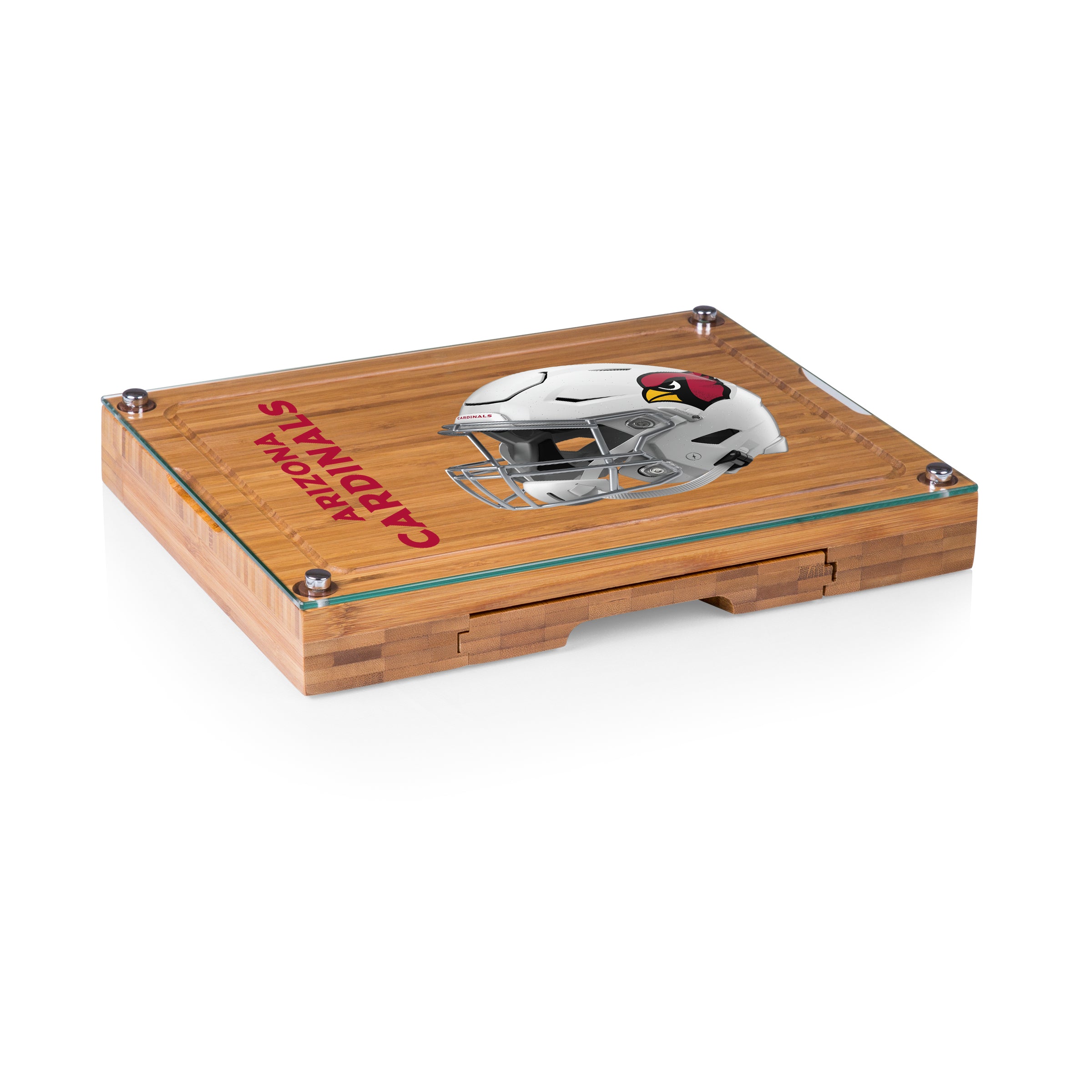 Arizona Cardinals - Concerto Glass Top Cheese Cutting Board & Tools Set-Picnic Time Family of Brands