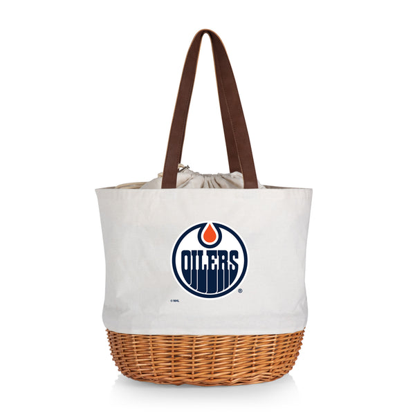 Edmonton Oilers - Coronado Canvas and Willow Basket Tote