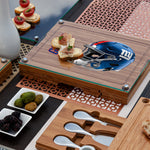 New York Giants - Concerto Glass Top Cheese Cutting Board & Tools Set