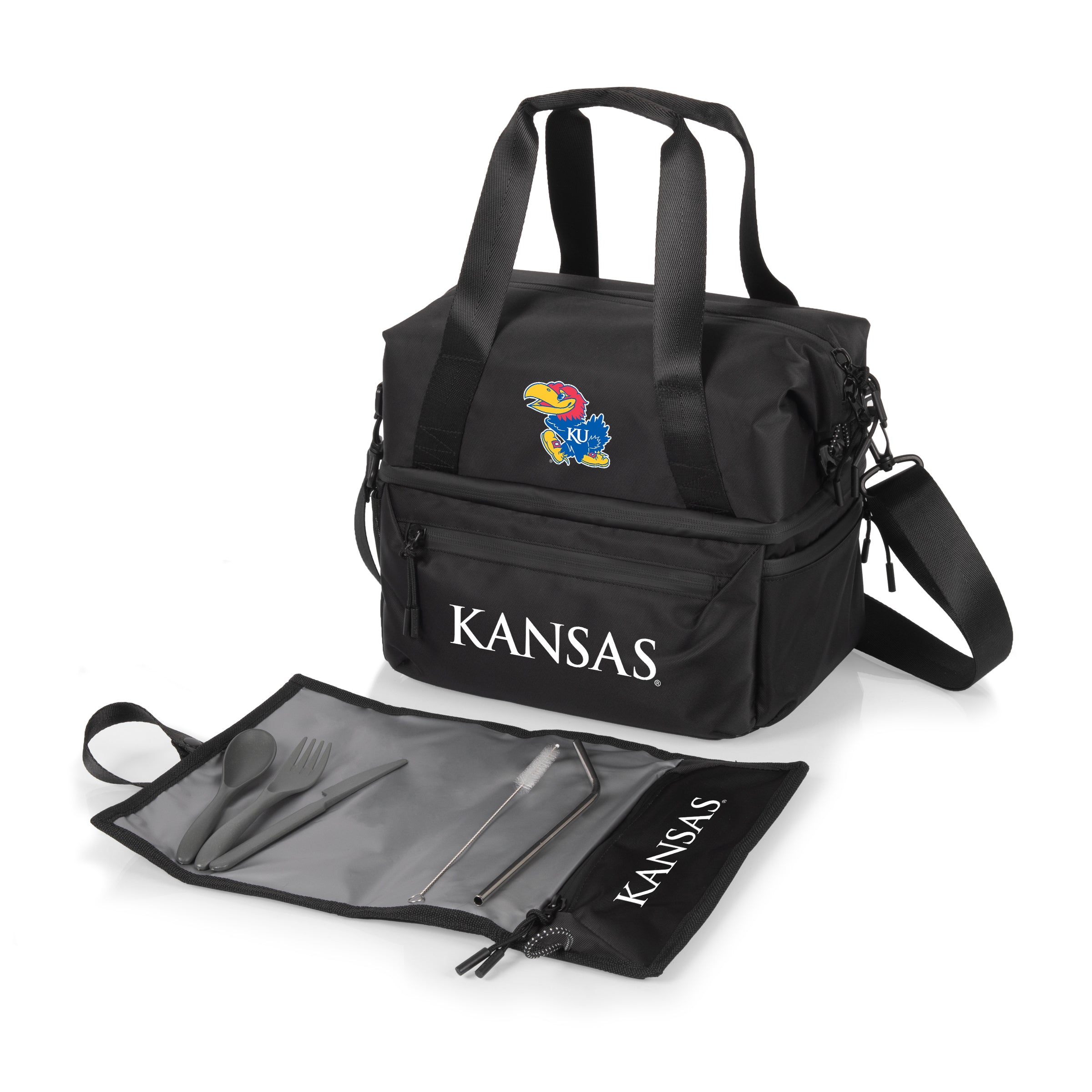 Kansas Jayhawks - Tarana Recycled Lunch Bag Cooler with Utensils