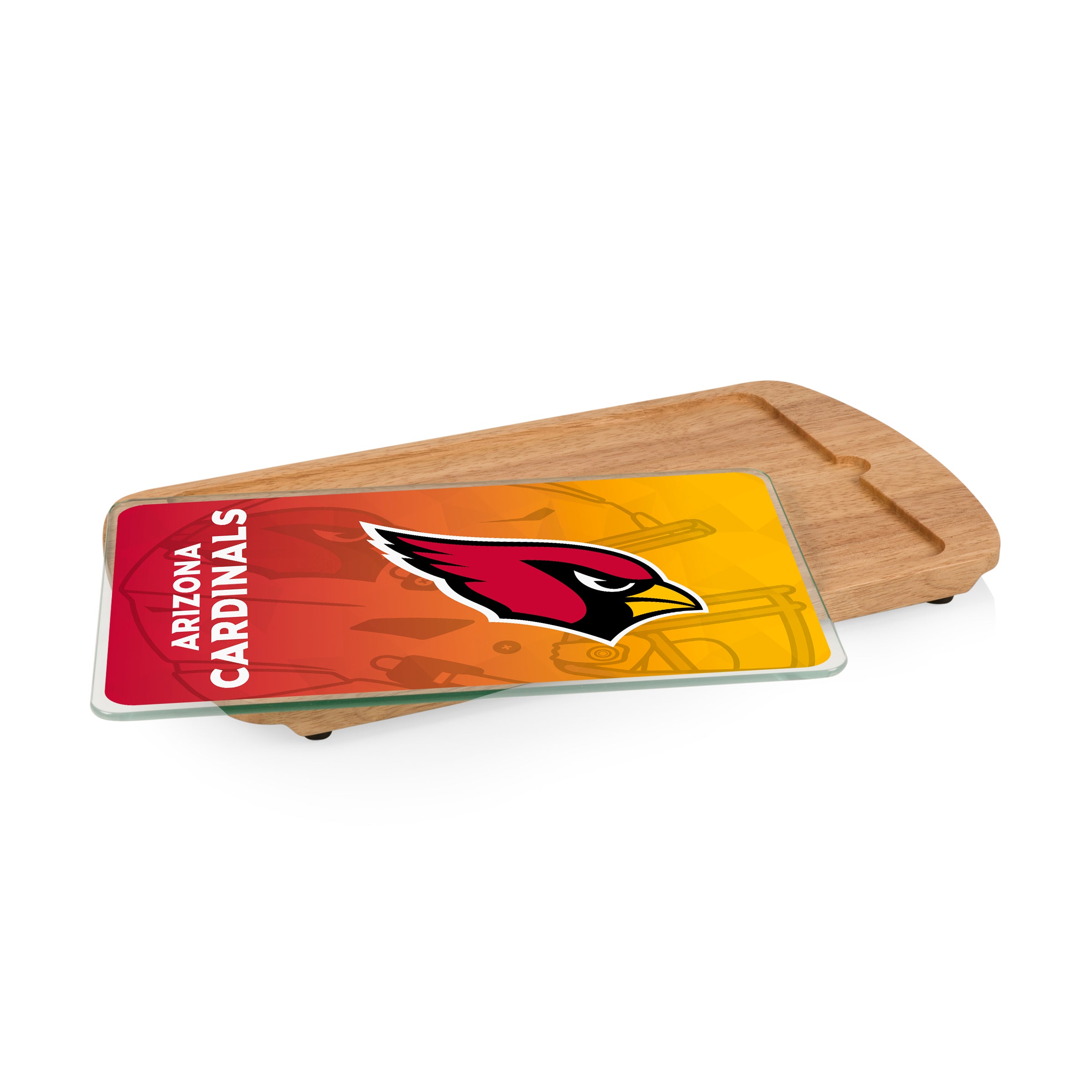 Arizona Cardinals - Billboard Glass Top Serving Tray-Picnic Time Family of Brands