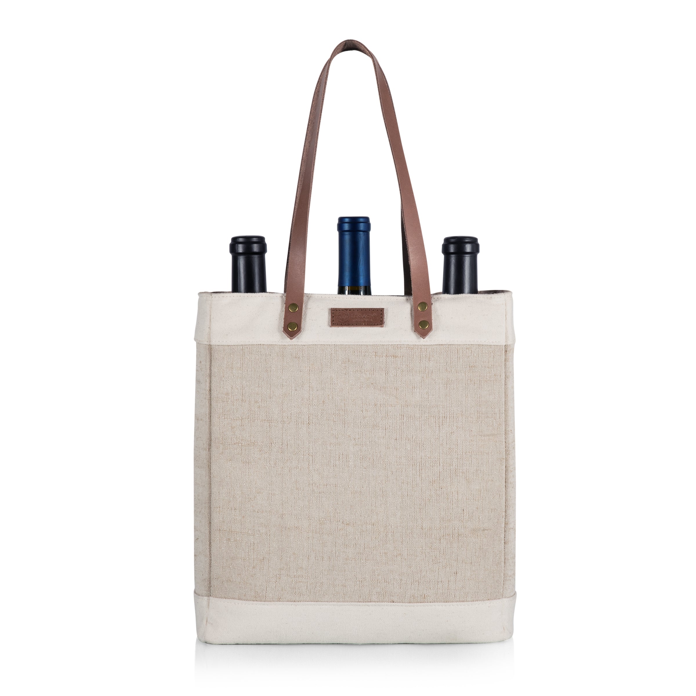 Pinot Jute 3 Bottle Insulated Wine Bag
