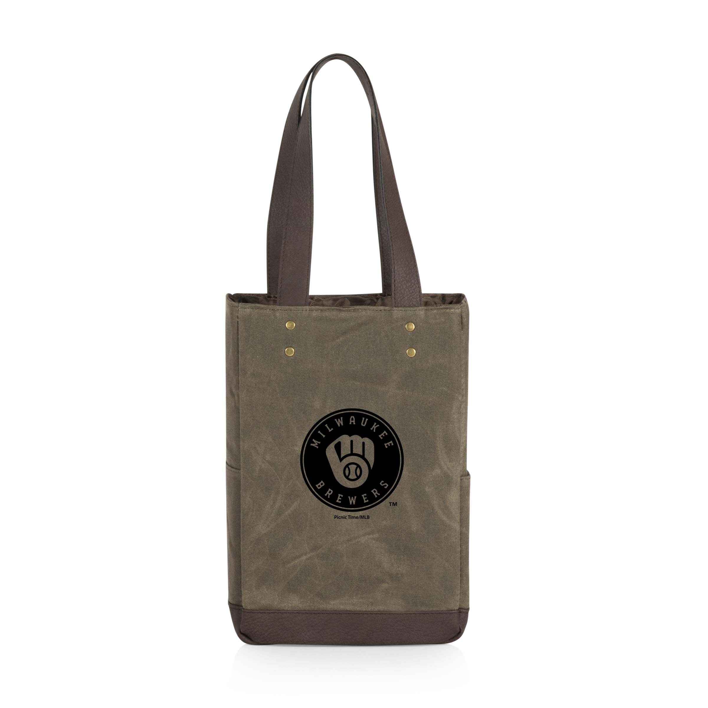 Milwaukee Brewers - 2 Bottle Insulated Wine Cooler Bag-Picnic Time Family of Brands