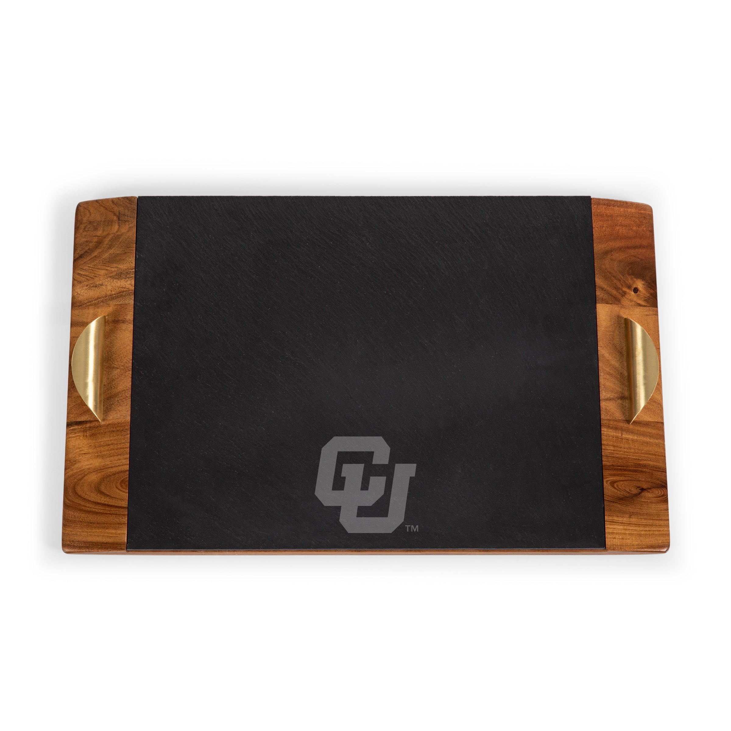 Colorado Buffaloes - Covina Acacia and Slate Serving Tray-Picnic Time Family of Brands