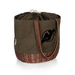New Jersey Devils - Coronado Canvas and Willow Basket Tote