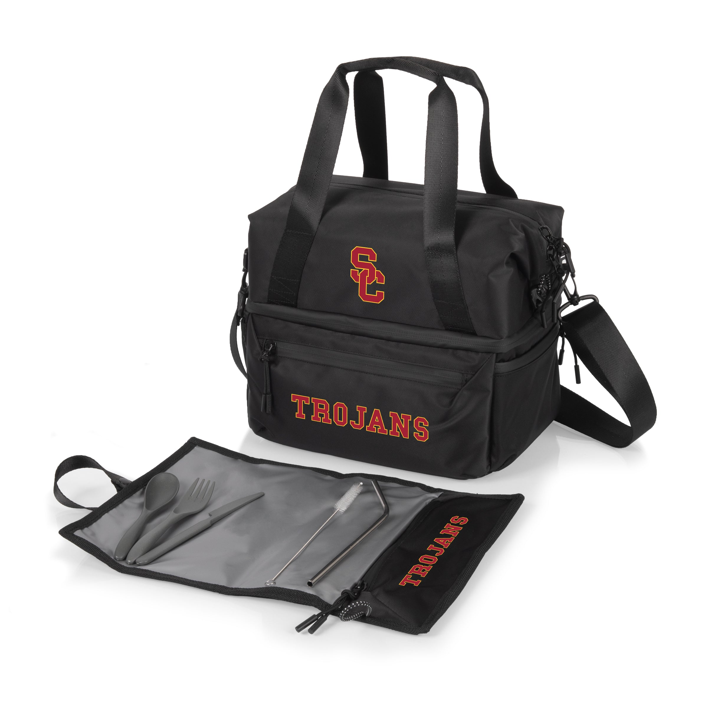 USC Trojans - Tarana Recycled Lunch Bag Cooler with Utensils-Picnic Time Family of Brands