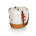 USC Trojans - Coronado Canvas and Willow Basket Tote-Picnic Time Family of Brands