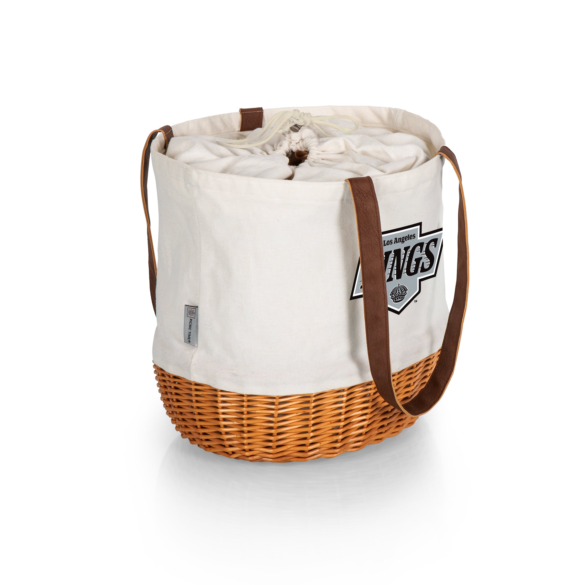 Los Angeles Kings - Coronado Canvas and Willow Basket Tote