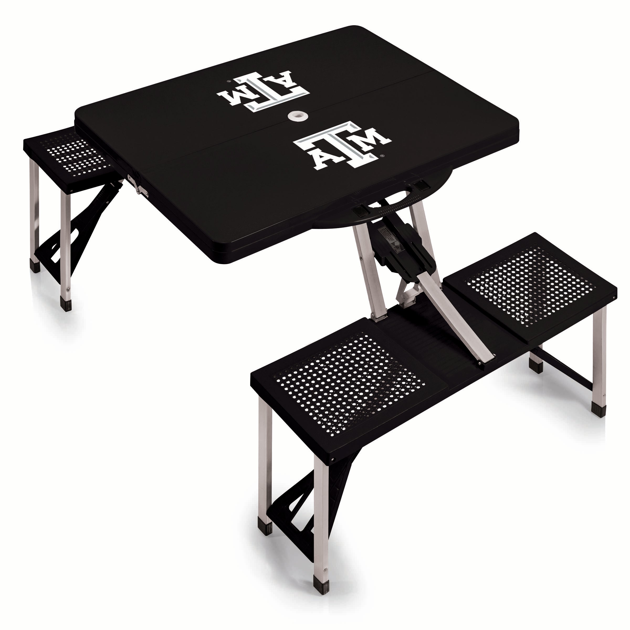 Texas A&M Aggies - Picnic Table Portable Folding Table with Seats-Picnic Time Family of Brands