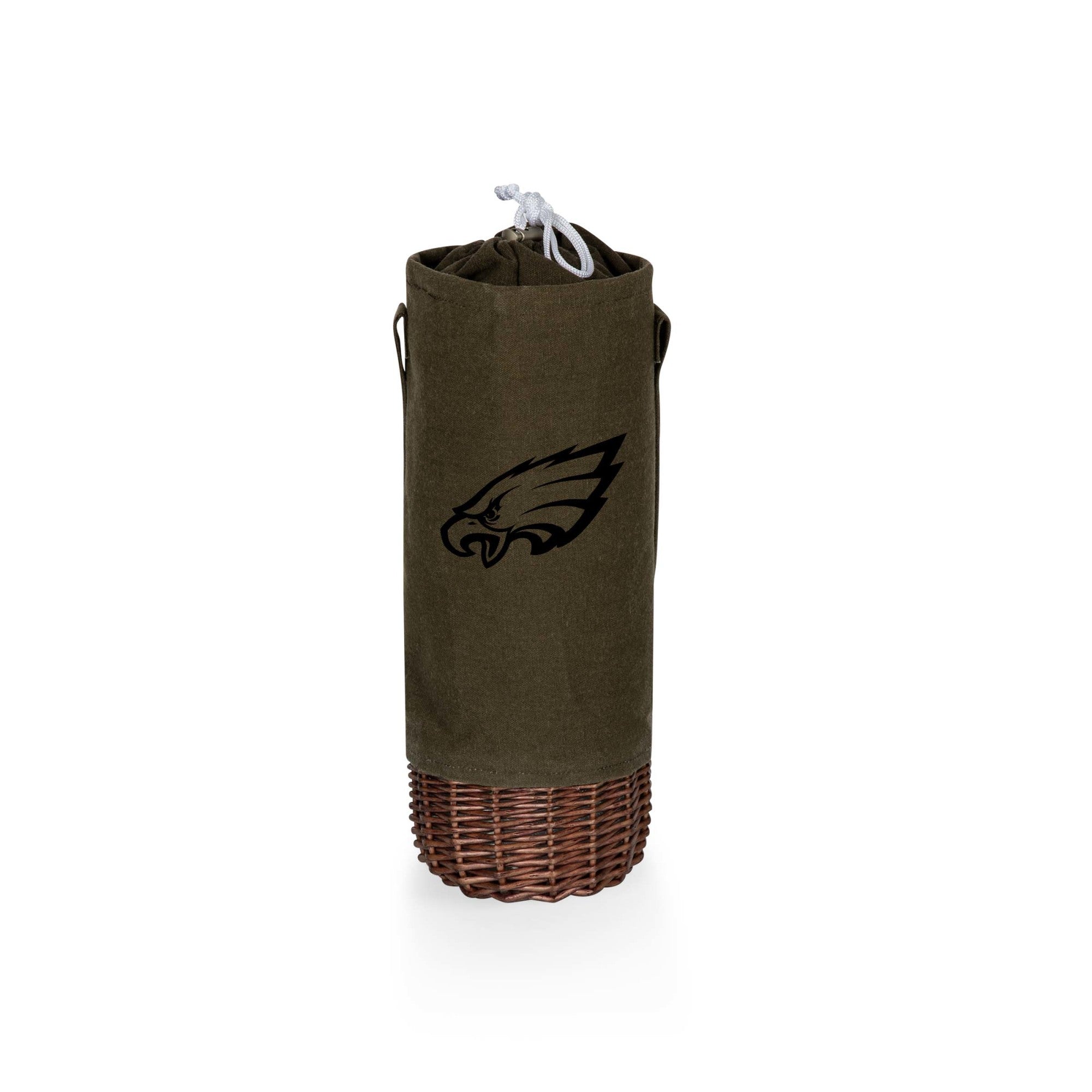 Philadelphia Eagles - Malbec Insulated Canvas and Willow Wine Bottle Basket