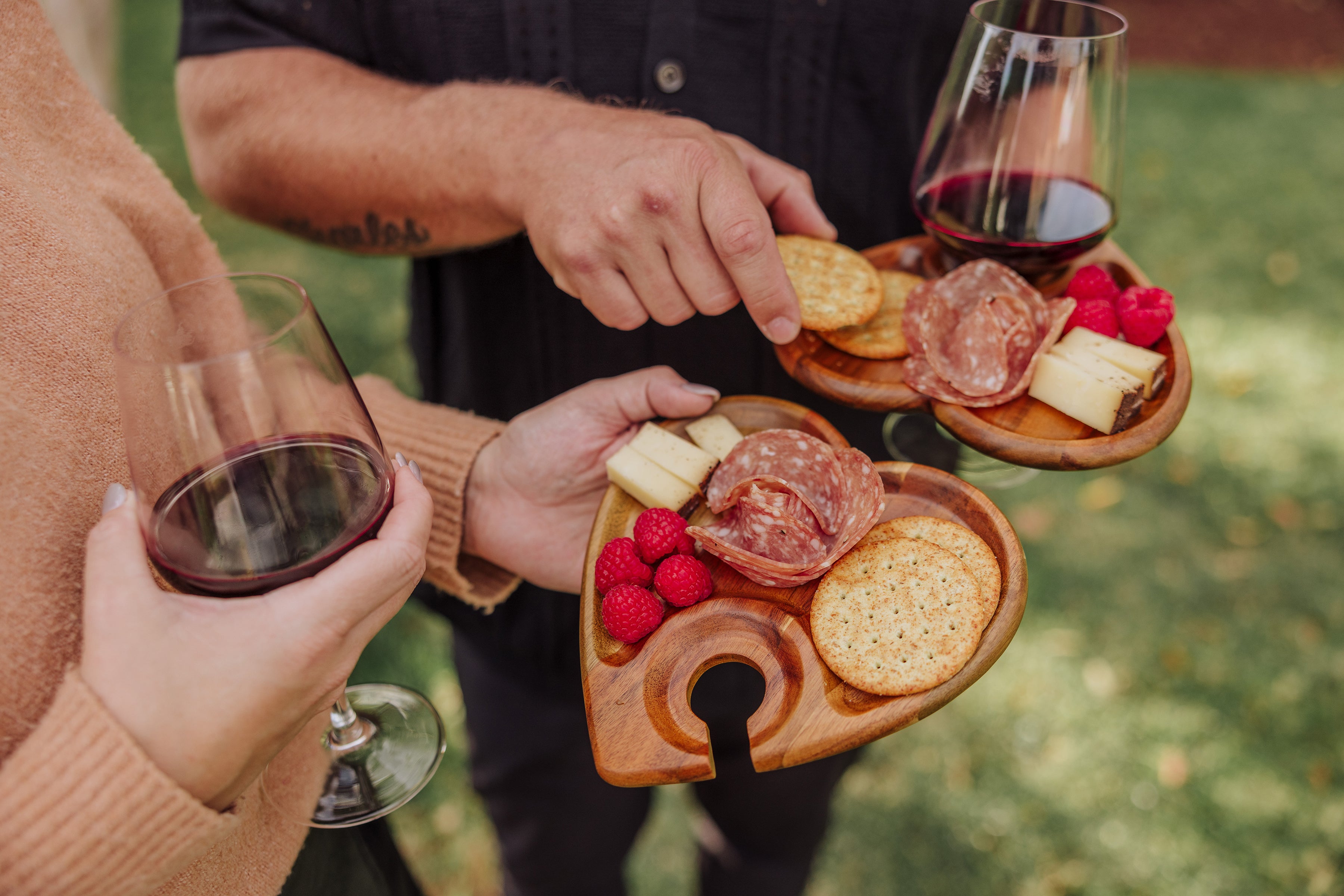 Heart Shaped Wine Appetizer Plate Set of – PICNIC TIME FAMILY OF