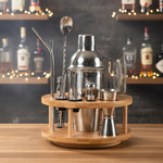 Lazy Susan Bar Tool Set (Bamboo & Stainless Steel)