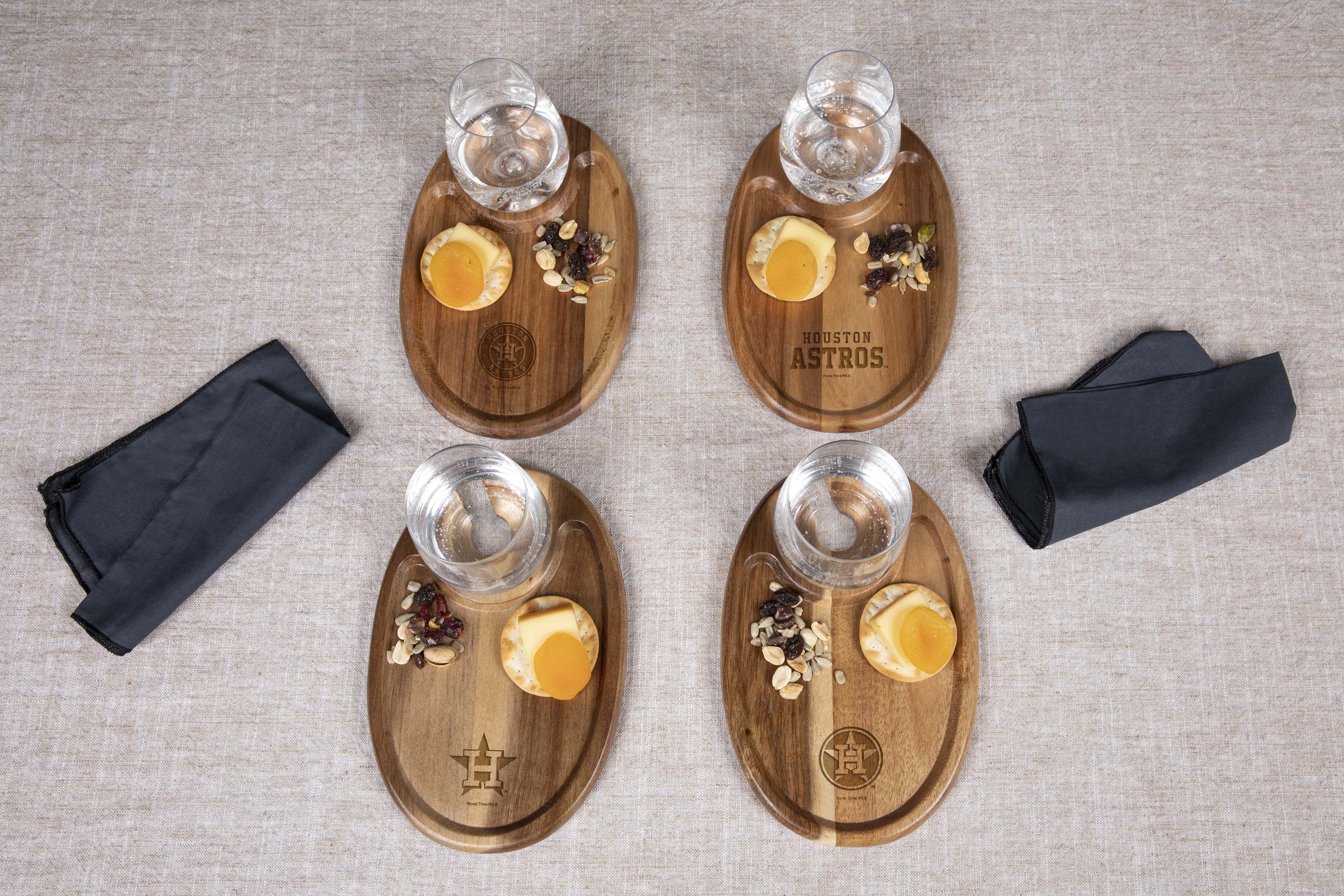 Houston Astros - Wine Appetizer Plate Set Of 4