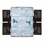 St Louis Blues - Picnic Table Portable Folding Table with Seats-Picnic Time Family of Brands