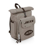 New York Jets - Carmel Roll Top Picnic Backpack Cooler-Picnic Time Family of Brands