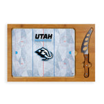 Utah Mammoth - Hockey Rink - Icon Glass Top Cutting Board & Knife Set