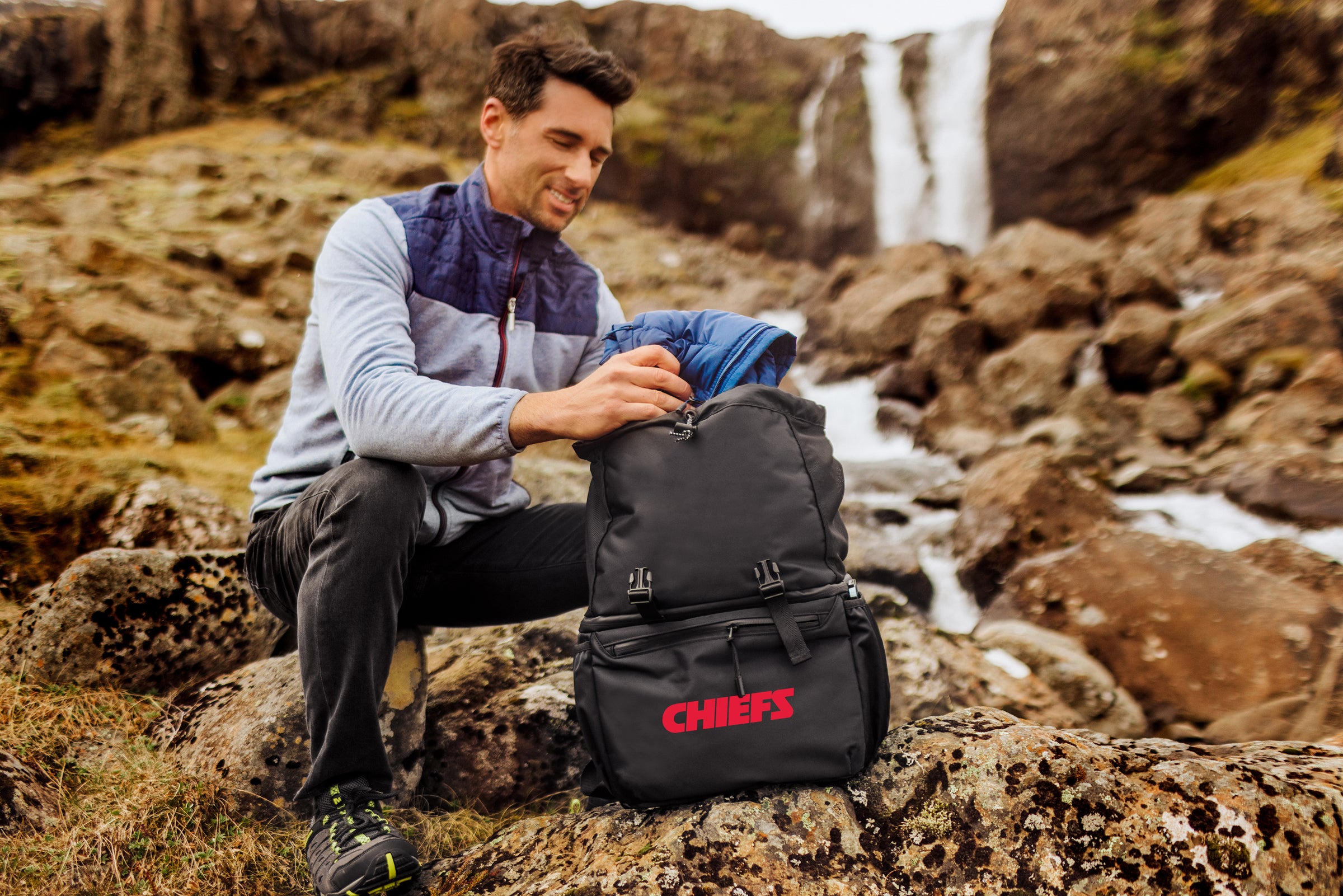Kansas City Chiefs - Tarana Recycled Backpack Cooler-Picnic Time Family of Brands