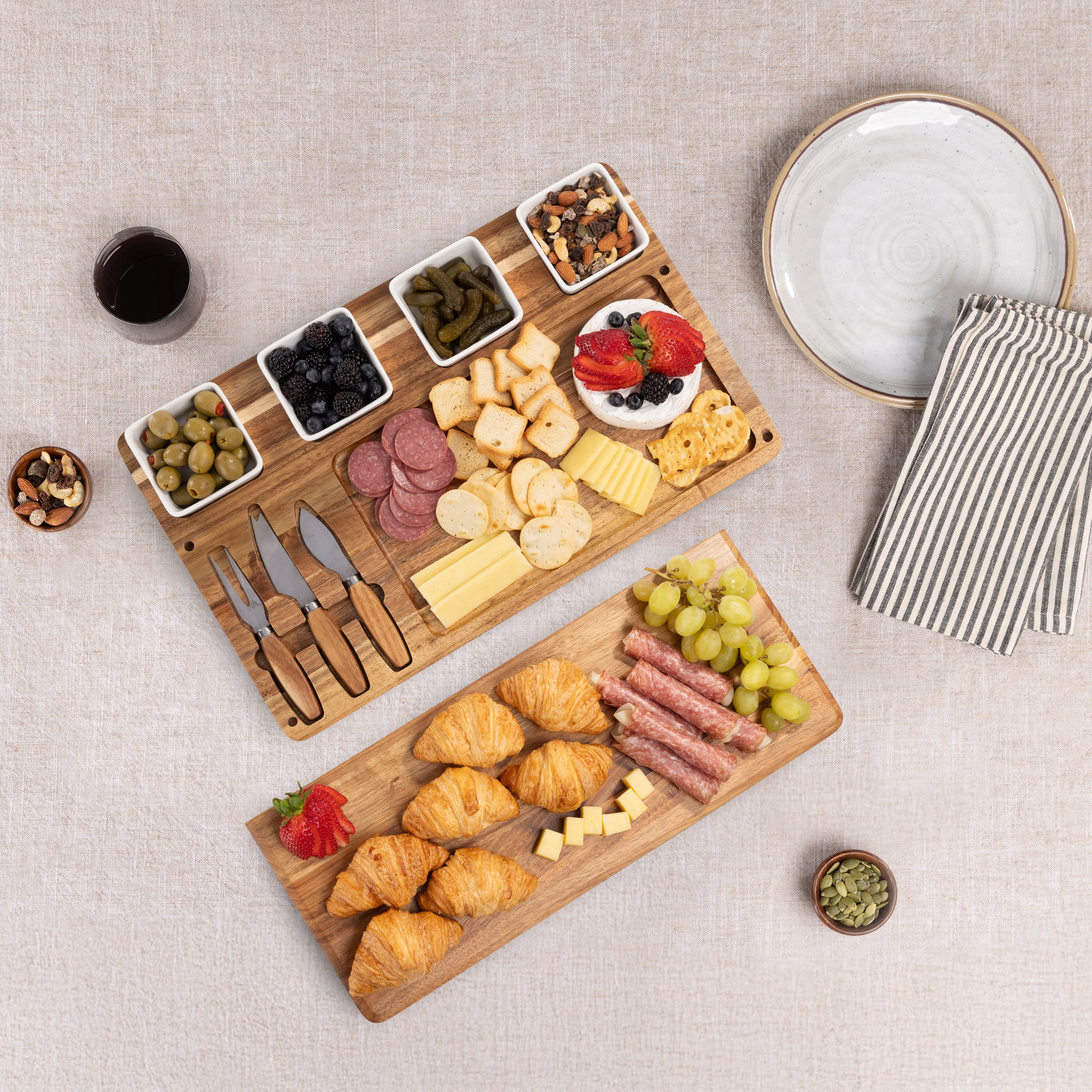 Picada Tapas & Cheese Board Set with Dip Bowls