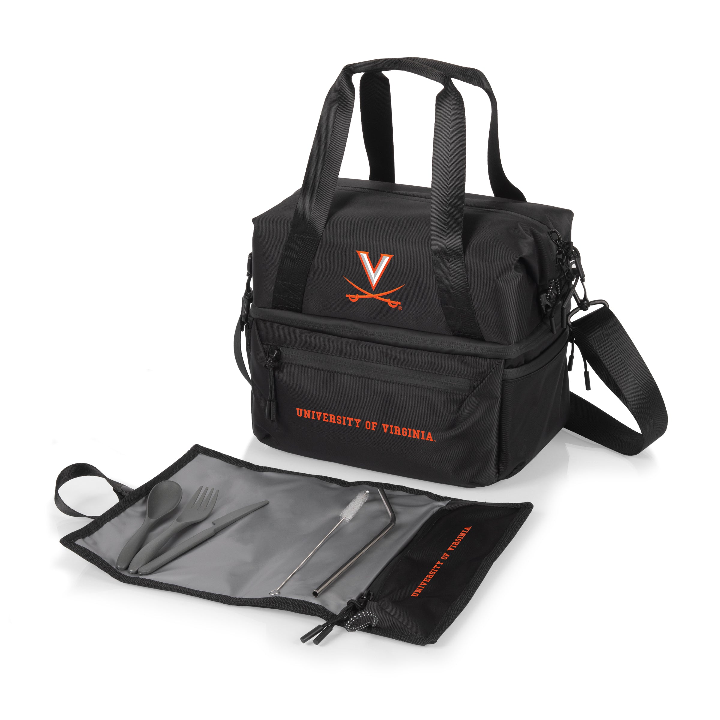 Virginia Cavaliers - Tarana Recycled Lunch Bag Cooler with Utensils-Picnic Time Family of Brands